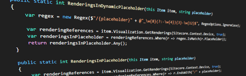 Getting the number of renderings within a placeholder